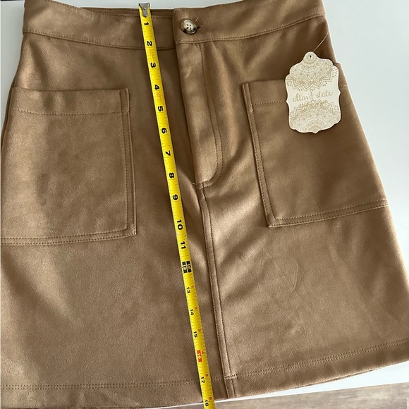 Altar’d State Suede Camel Miniskirt - Size Small - Picture 5 of 5